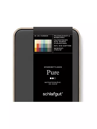 SCHLAFGUT | Jersey Spannleintuch PURE 90x200cm Grey Deep S | 
